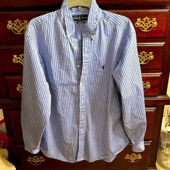 Ralph Lauren polo button down long sleeve shirt, classic fit size 17 1/2 34 /35 - Picture 1 of 6